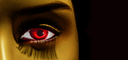 Women mannequin close up photo over black backgroundの写真素材