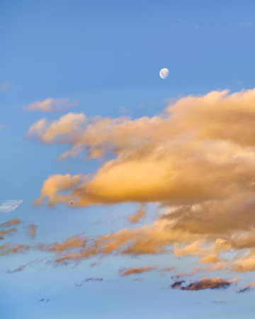 Clouds and blue sky background minimal style photo