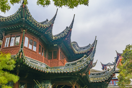 SHANGHAI, CHINA, DECEMBER - 2018 - Sixteenth century touristic Yuyuan garden located at historic center of shanghai, chinaのeditorial素材