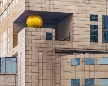 SHANGHAI, CHINA, DECEMBER - 2018 - Postmodern style building at famous the bund zone in shanghai city, chinaのeditorial素材