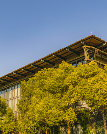 HANGZHOU, CHINA, DECEMBER - 2018 - Exterior view of campus of china academy of arts, located at hangzhou city, chinaのeditorial素材