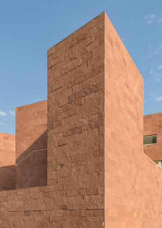 HANGZHOU, CHINA, DECEMBER - 2018 - Exterior view of contemporary buildings at campus of china academy of arts, located at hangzhou city, chinaのeditorial素材