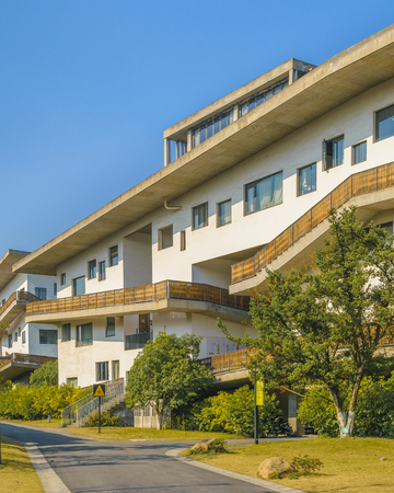 HANGZHOU, CHINA, DECEMBER - 2018 - Exterior view of campus of china academy of arts, located at hangzhou city, chinaのeditorial素材