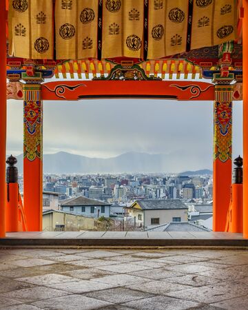 Unesco world heritage kyomizudera temple at higashiyama district, kyoto, japanの写真素材