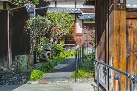 KYOTO, JAPAN, JANUARY - 2019 - Beautiful street winter scene at famous philosopher path, kyoto, japanのeditorial素材