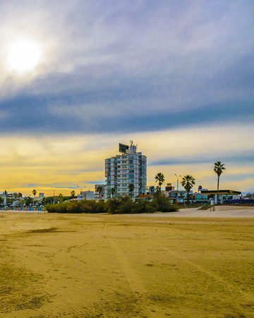MONTEVIDEO, URUGUAY, MAY - 2019 - Winter nature scene at malvin beach, montevideo, uruguayのeditorial素材