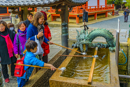 KYOTO, JAPAN, JANUARY - 2019 - Unesco world heritage kyomizudera temple at higashiyama district, kyoto, japanのeditorial素材