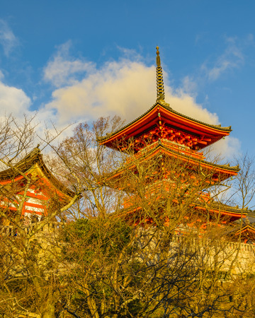Unesco world heritage kyomizudera temple at higashiyama district, kyoto, japanのeditorial素材