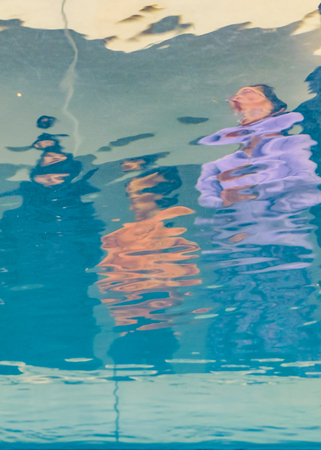 KANAZAWA, JAPAN, JANUARY - 2019 - Famous Leandro Erlichs "Swimming Pool" contemporary art installation at art museum of kanazawa, japanのeditorial素材