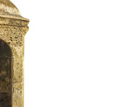 Antique building part over white backgroundの写真素材