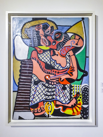 MONTEVIDEO, URUGUAY, JUNE - 2019 - Picasso artworks exhibited at national art museum of uruguayのeditorial素材
