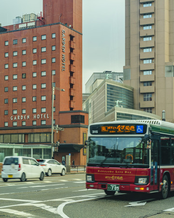 KYOTO, JAPAN, JANUARY - 2019 - Urban winter scene at modern zone of kyoto city, japanのeditorial素材