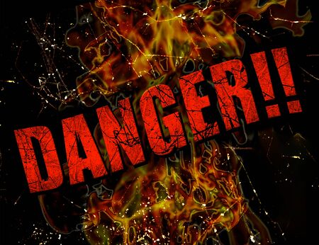 Grunge style danger concept background illustration
