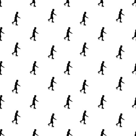 Conversational seamless pattern design sakting motif silhouette drawing in black and white colorsの写真素材