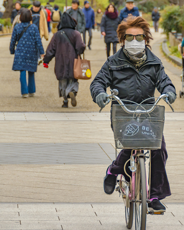 TOKYO, JAPAN, JANUARY - 2019 - Winter day scene at famous ueno park at tokyo city, japanのeditorial素材