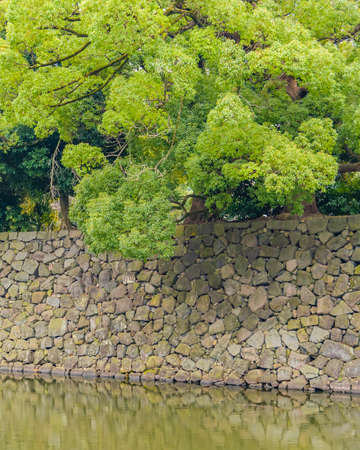 TOKYO, JAPAN, JANUARY - 2019 - Imperial palace exterior wall located at chiyoda district in tokyo city, japanのeditorial素材