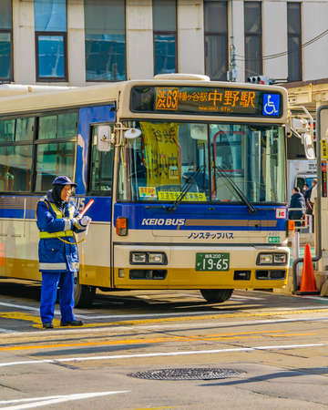TOKYO, JAPAN, JANUARY - 2019 - Winter day urban scene at famous shibuya district in tokyo city, japanのeditorial素材