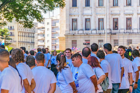 MONTEVIDEO, URUGUAY, MARCH - 2020 - Celebration act assumption of Lacalle Pou Herrera as new president of uruguayan republicのeditorial素材