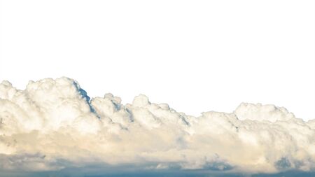 Cumuls clouds background photo isolated over whiteの写真素材