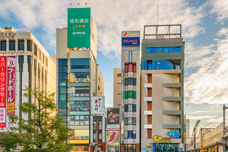 TOKYO, JAPAN, JANAURY - 2019 - Urban scene at famous akihabara neighborhood in tokyo city, japanのeditorial素材