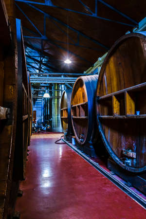 Interior view of wine cellar, mendoza province, argentinaのeditorial素材