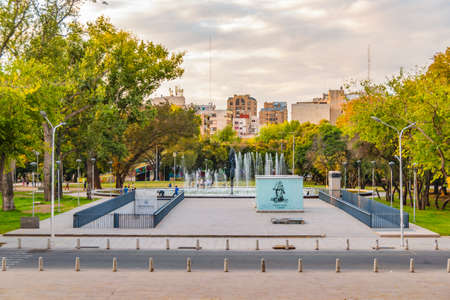 MENDOZA, ARGENTINA, APRIL - 2019 - Urban day scene at civic park, mendoza capital, argentinaのeditorial素材