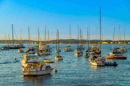 PUNTA DEL ESTE, URUGUAY, FEBRUARY - 2020 - Cityscape scene at port in punta del este city, Uruguay