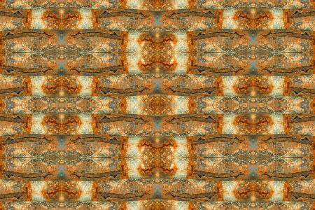 Rusted pipe collage digital art style seamless pattern mosaicの写真素材