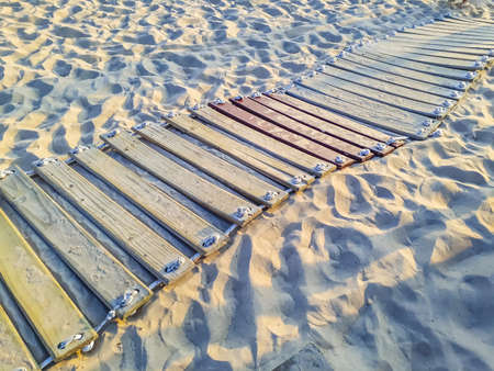 Landscape scene at mansa beach in punta del este city, Uruguayの写真素材