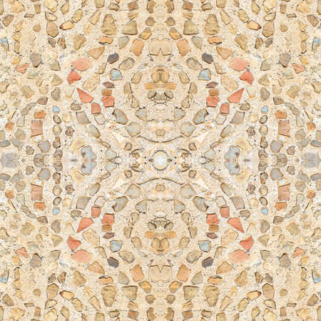 Top view detail stone mosaic ground decoration seamless pattern design