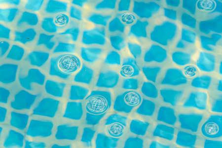 Close up shot bottom plastic swimming pool detail