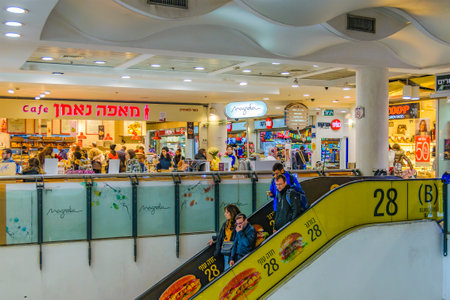 JERUSALEM, ISRAEL, DECEMBER - 2019 - Interior view of jerusalem bus station, israel