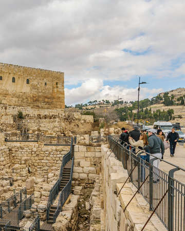 Eastern wall and muslim cemetery, old jerusalem cityのeditorial素材