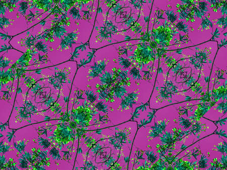 Digital photo collage and manipulation technique nature floral collage motif seamless pattern mosaic...