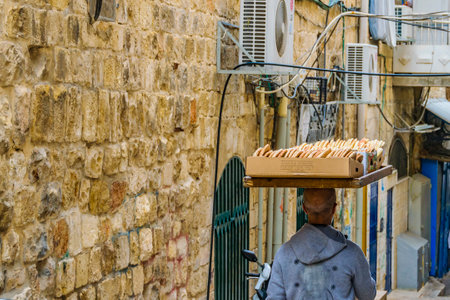 JERUSALEM, ISRAEL, DECEMBER - 2019 - Street scene at old jerusalem cityの写真素材