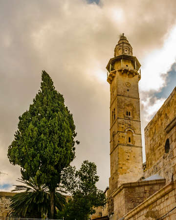 Stone ancient buildings at old jerusalem cityの写真素材