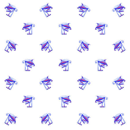 Fantasy monster sketchy motif seamless pattern background designの写真素材