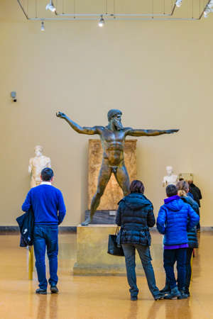 ATHENS, GREECE, JANUARY - 2020 - Famous zues or poseidon sculpture located at archaeological musuem of athensのeditorial素材