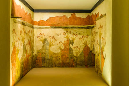 ATHENS, GREECE, JANUARY - 2020 - Interior view of famous archaeological musuem of athensのeditorial素材