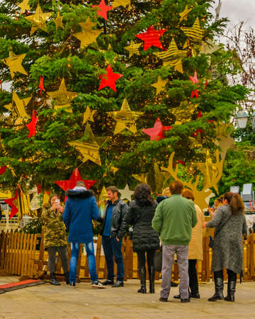 ATHENS, GREECE, JANUARY - 2020 - Christmas decoration at syntagma square, athens, greeceのeditorial素材