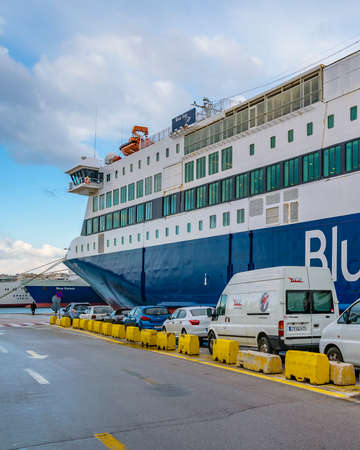 PIRAEUS, GREECE, JANUARY - 2020 - Winter day at famous piraeus port, athens, greeceのeditorial素材