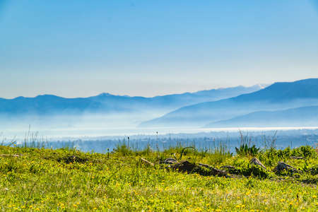 Mountain landscape scene at peloponnese district, greece
