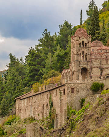 Exterior view of pantanassa monastery, Mystras, Greeceの写真素材