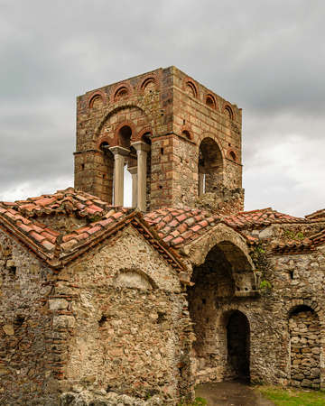 Exterior view of saint sophia church, mystras, greeceの写真素材