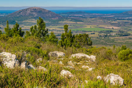 Countryside landscape at sierra de las animas mountain range, maldonado, uruguay