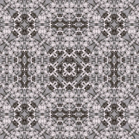 Mixed gray colors geometric ornament mosaic seamless pattern