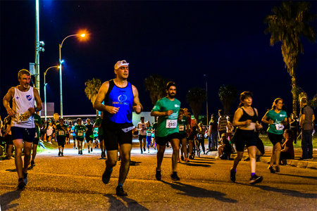 MONTEVIDEO, URUGUAY, NOVEMBER - 2022 - San felipe y santiago race, the most traditional running race of montevideo city, uruguayのeditorial素材