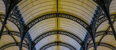 Interior detail shot famous genevieve library, paris, france