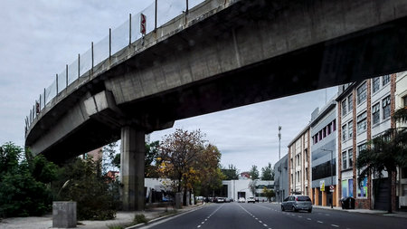 Empty overpass highway, caba, buenos aires, argentina