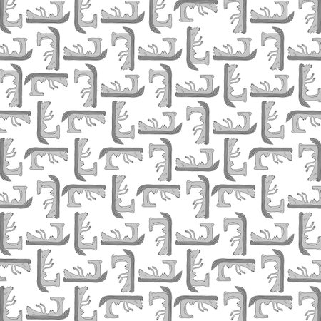 Fantasy mutan human drawing motif gray and white colors patternの写真素材
